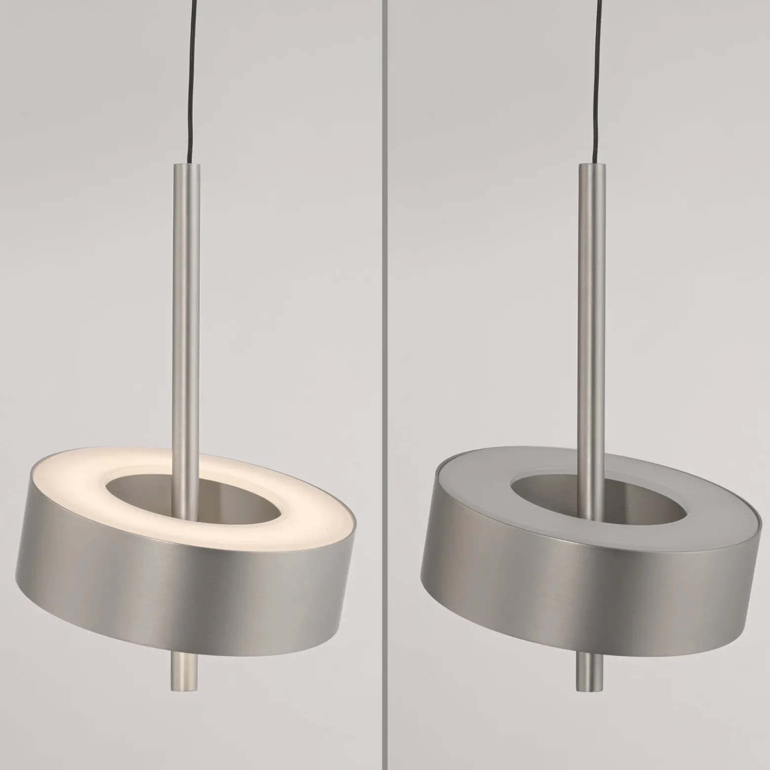 Paul Neuhaus Smart-LED-Hängelampe Q-Rotate aluminium Ø 14 cm