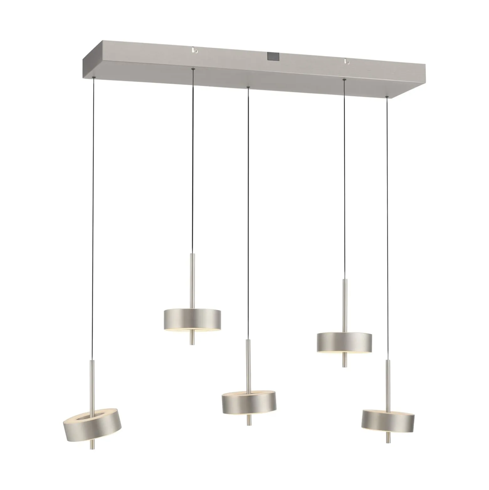 Paul Neuhaus Smart-LED-Hängelampe Q-Rotate, aluminium 5-flg.