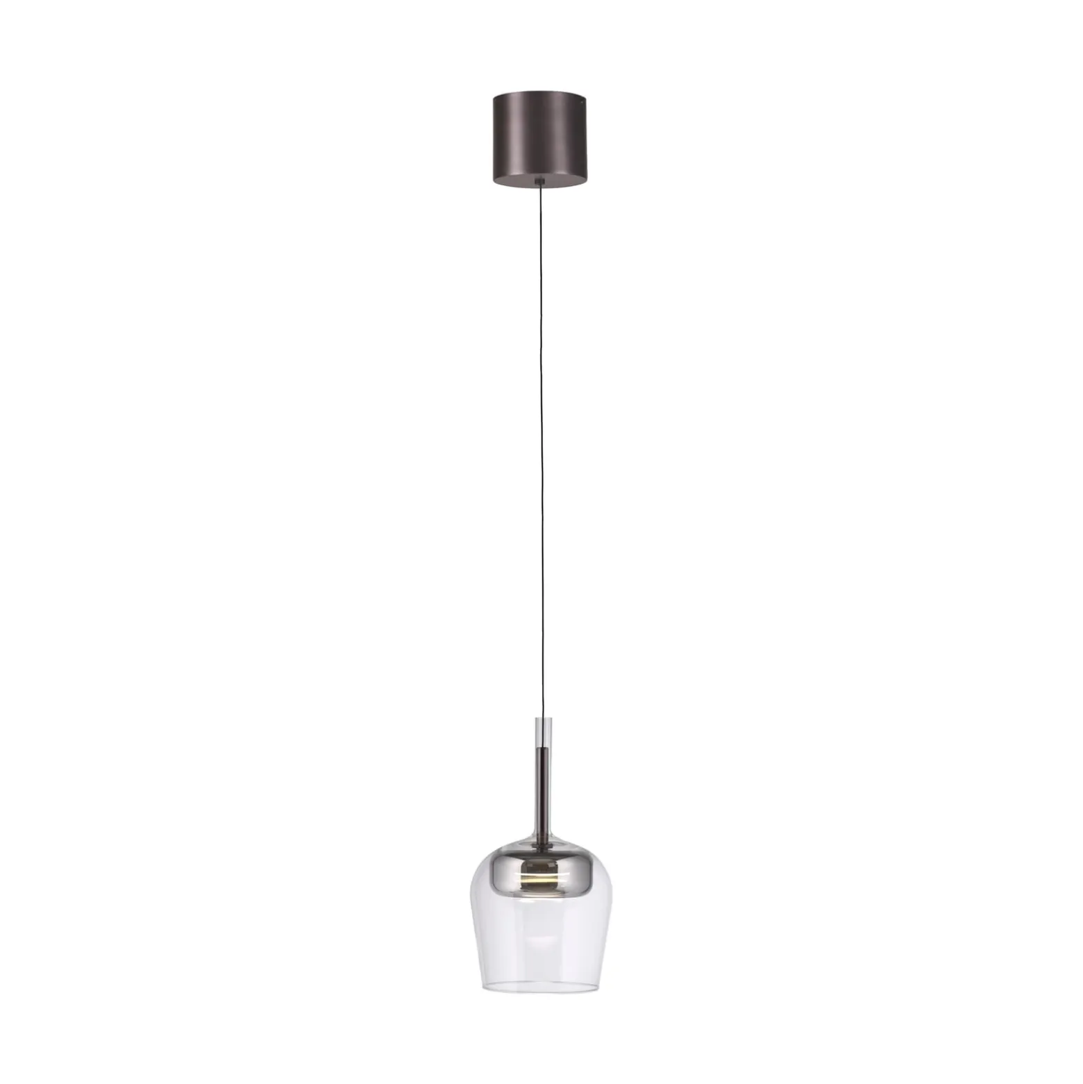 Paul Neuhaus Smart-LED-Hängelampe Q-Kon silberfarben Ø 21 cm