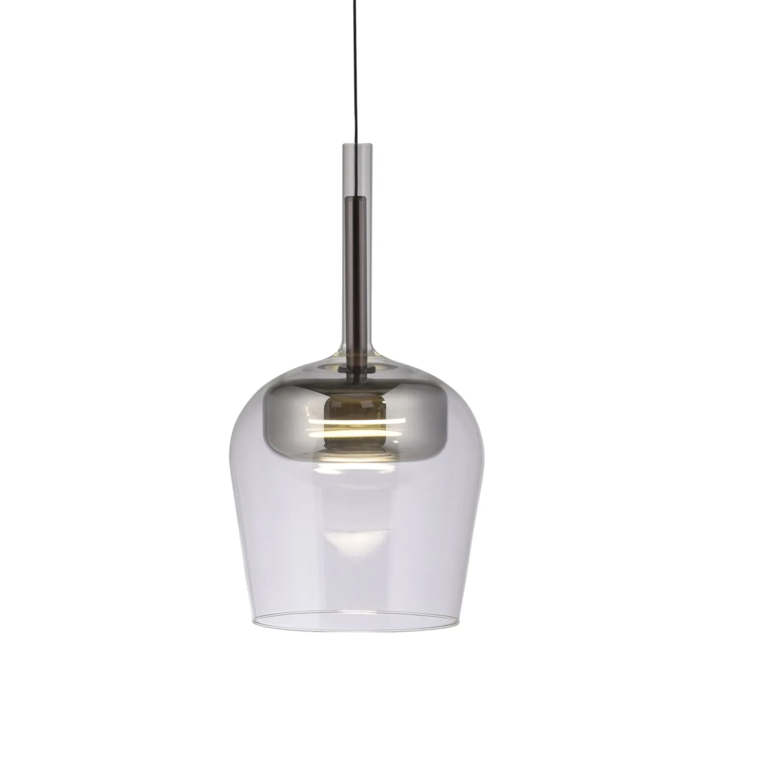 Paul Neuhaus Smart-LED-Hängelampe Q-Kon silberfarben Ø 21 cm