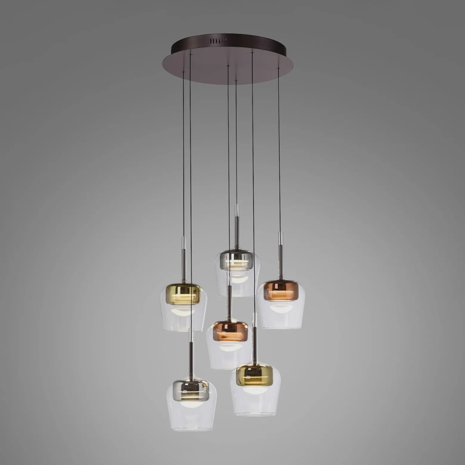 Paul Neuhaus Smart-LED-Hängelampe Q-Kon multicolor 6-flammig