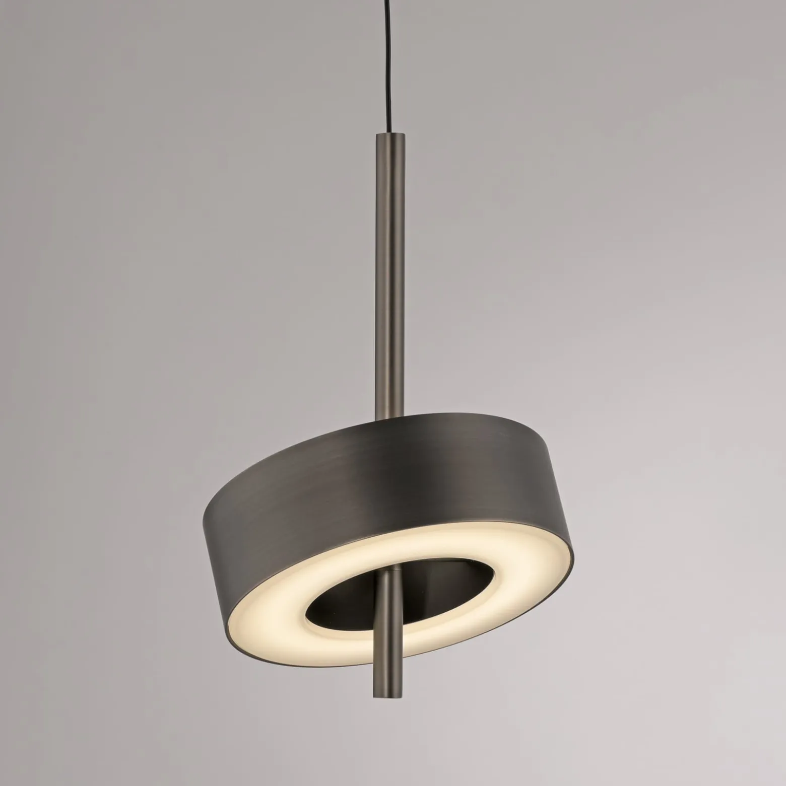 Paul Neuhaus Smart-LED-Hängelampe Q-Rotate dunkelbraun Ø14cm
