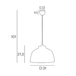 Pendellampe Dock, schwarz matt, Ø 31 cm, Metall