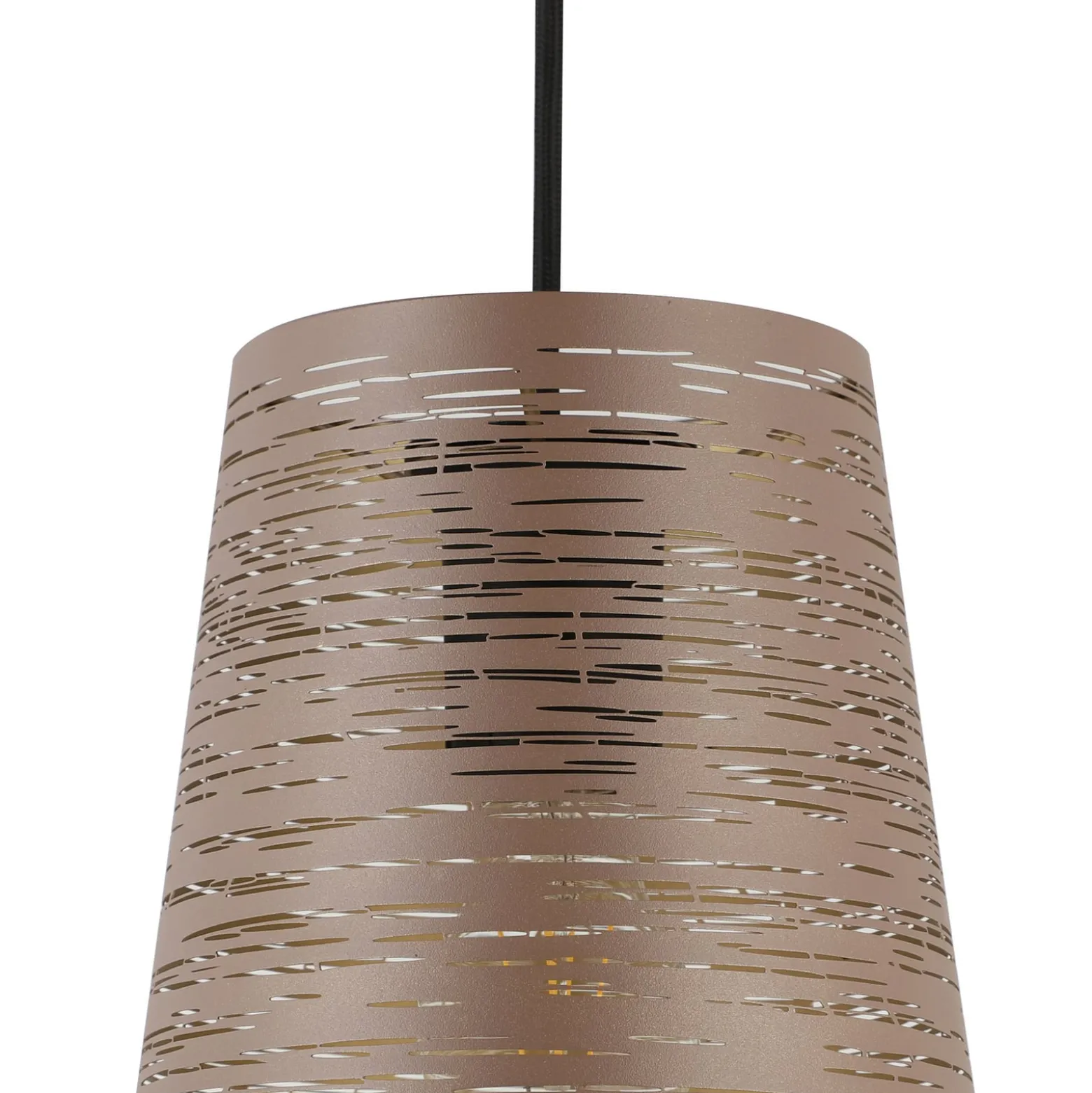 Pendellampe Segezia, mokka-/goldfarben, Länge 88 cm, 3-flg.