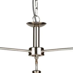 Pendelleuchte Bistro II 3-flg. silber/Riffelglas