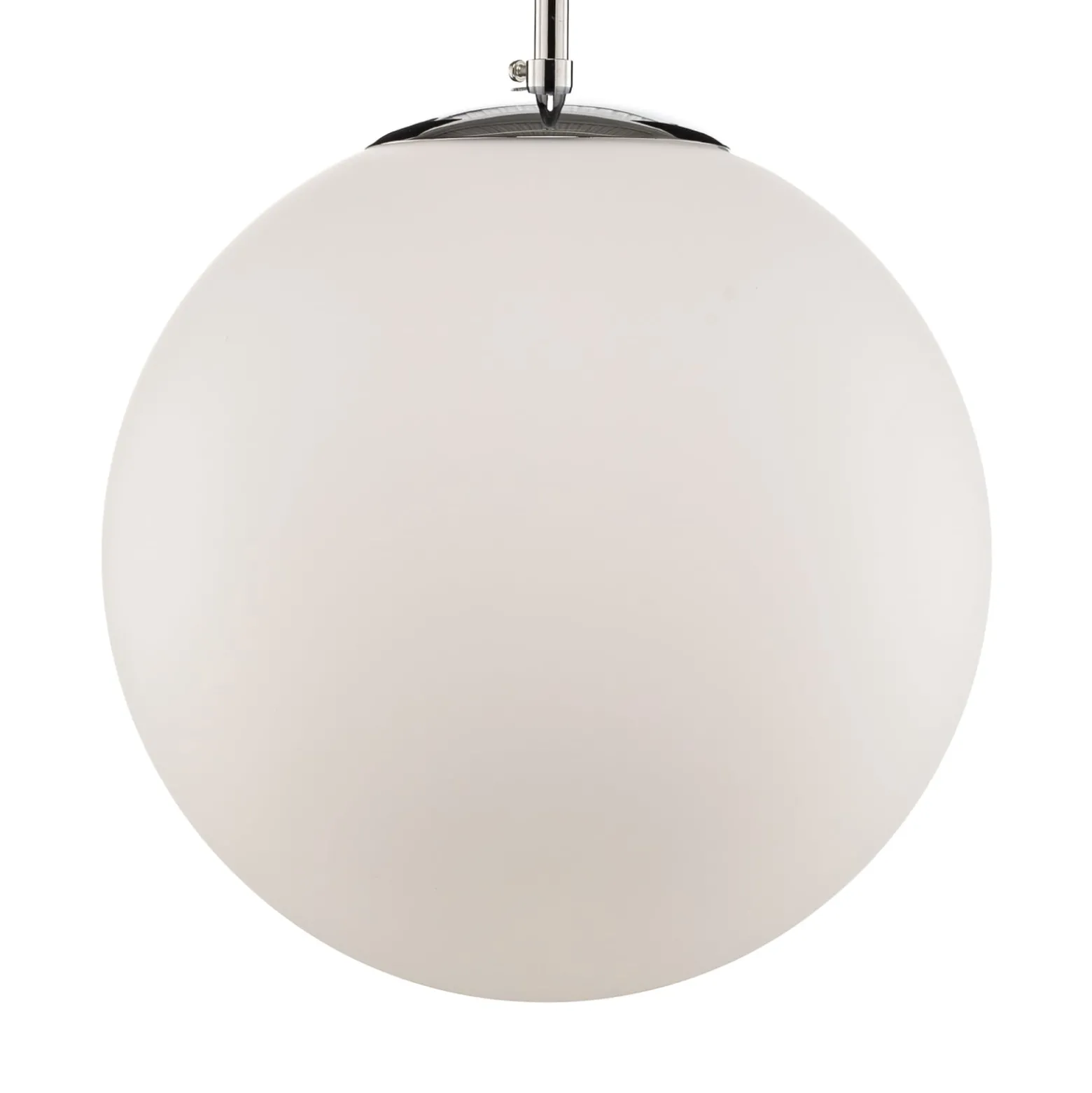 Pendelleuchte Dione, einflammig, weiß/chrom 30cm