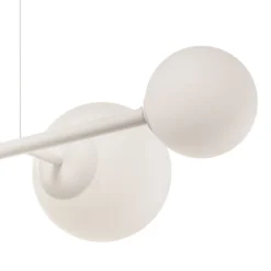 Pendelleuchte Dione, sechsflammig, weiß