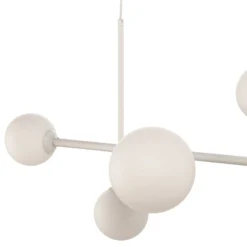 Pendelleuchte Dione, sechsflammig, weiß