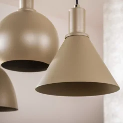Pendelleuchte Metallo, beige, 5-flammig, 118 cm, E27