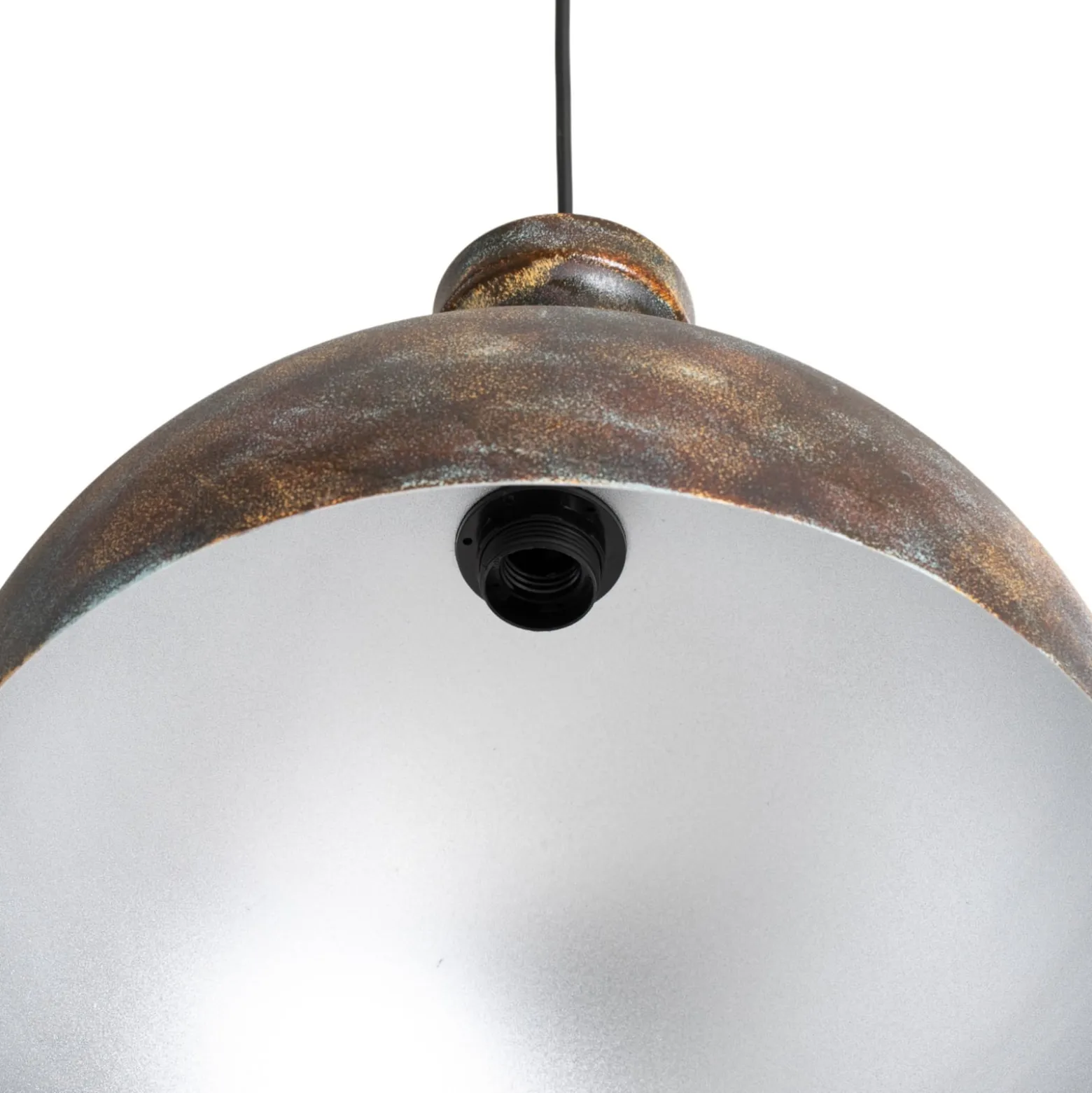 Pendelleuchte Saglam, 1-flammig, altmessing, Metall, Ø 40 cm