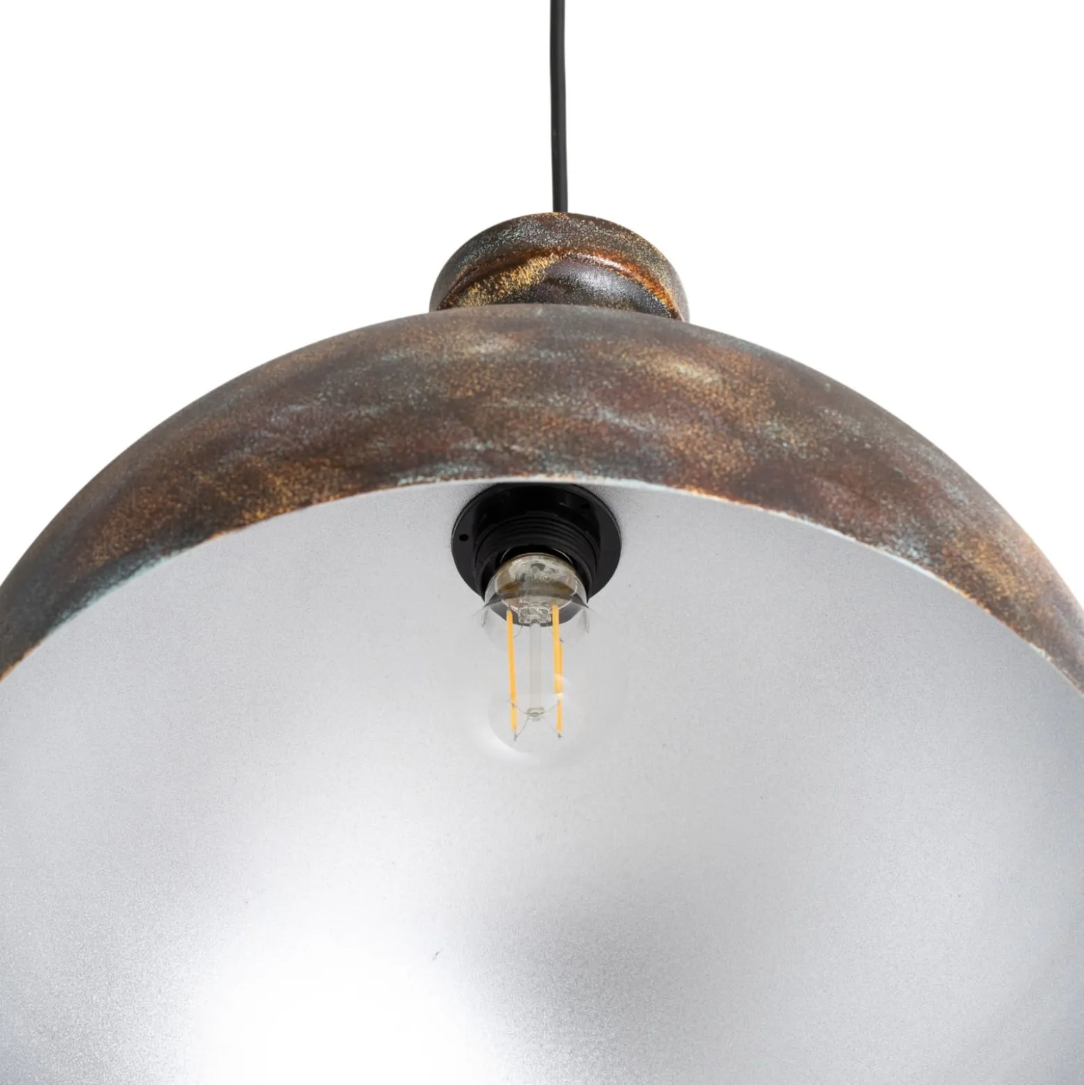 Pendelleuchte Saglam, 1-flammig, altmessing, Metall, Ø 40 cm