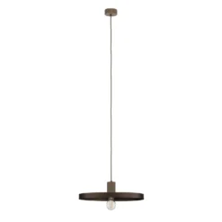 Pendelleuchte Sila, braun/sand, Metall, Ø 45 cm, E27