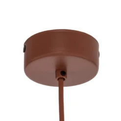 Pendelleuchte Sila, sand/rot, Metall, Ø 45 cm, E27