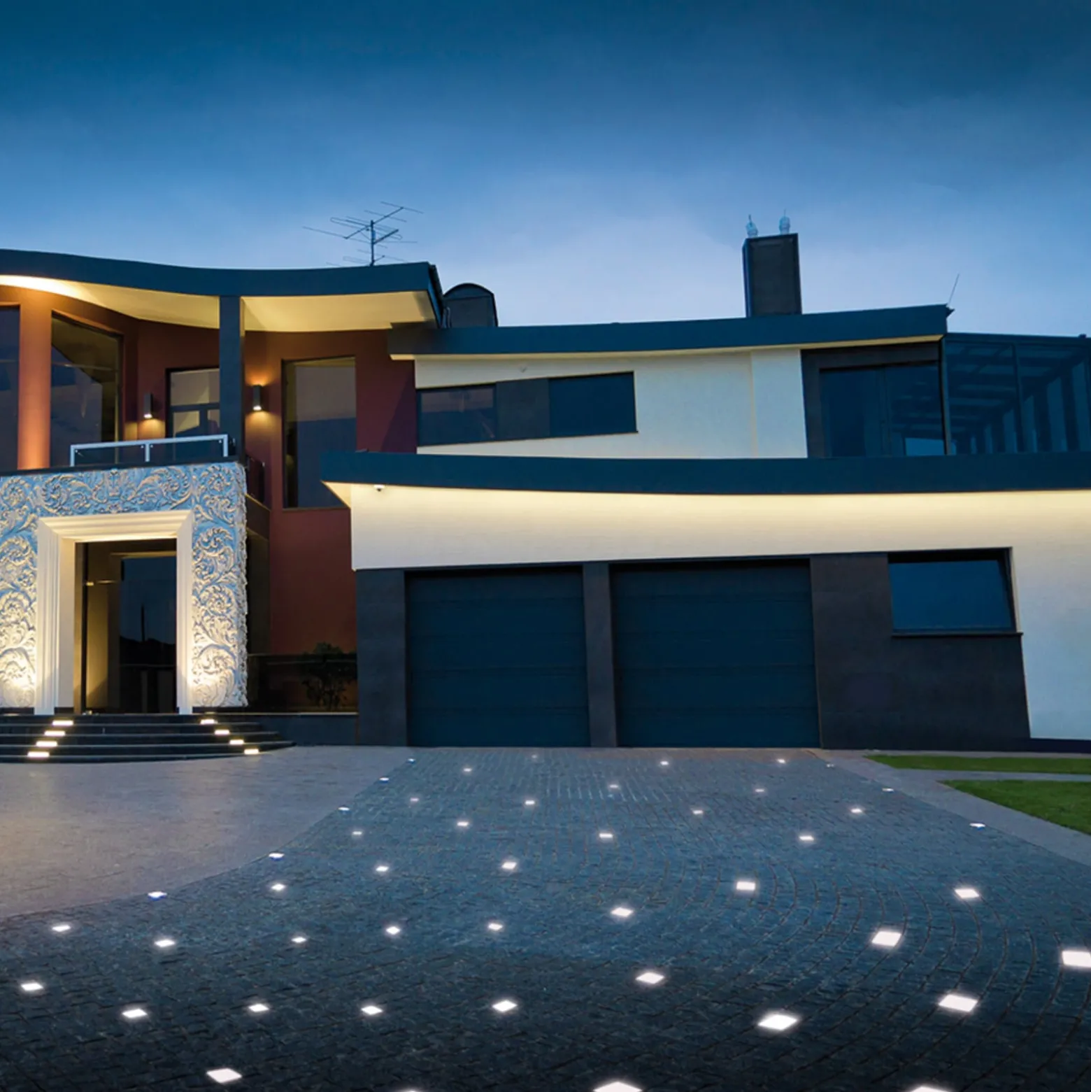 Pflasterstein Light Stone Beton mit LED 8 cm