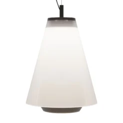 Prandina Shuttle Pendelleuchte schwarz, Glas opal