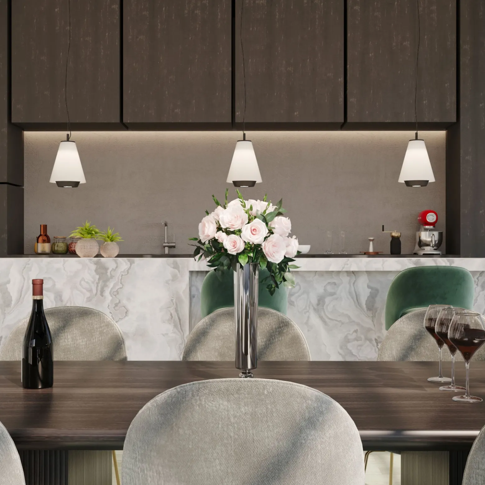 Prandina Shuttle Pendelleuchte schwarz, Glas opal