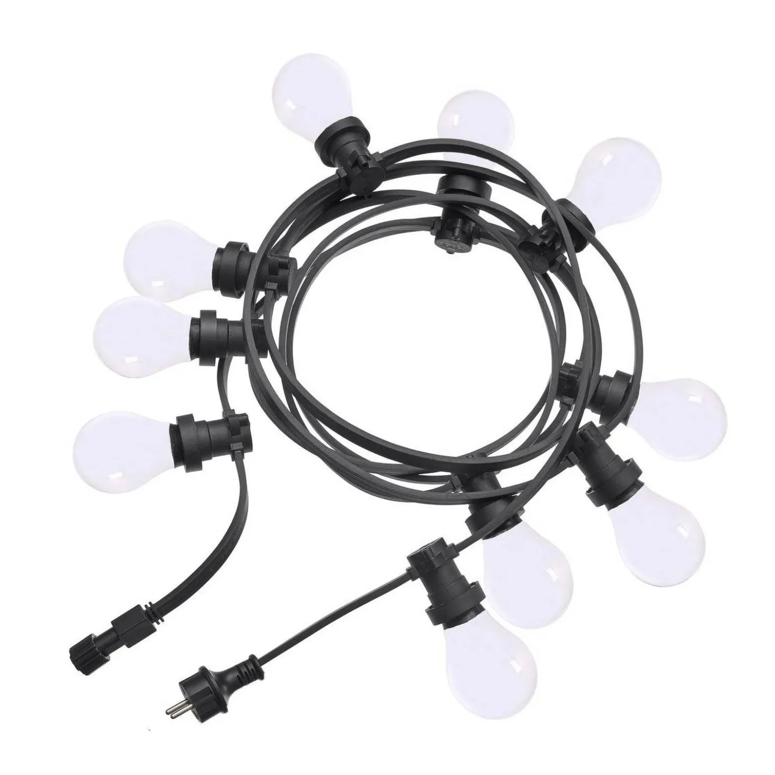 PR Home Außenlichterkette Bright, opal / schwarz, 720 cm