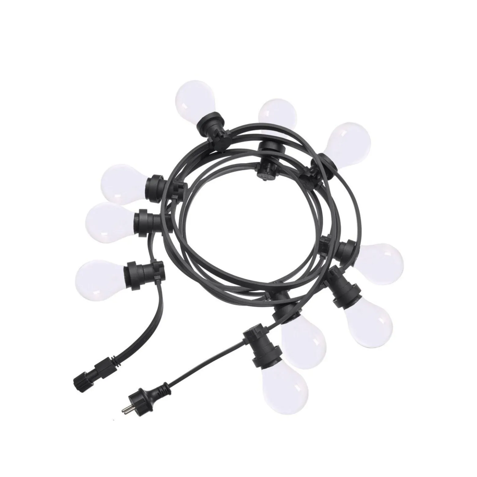 PR Home Außenlichterkette Bright, opal / schwarz, 720 cm