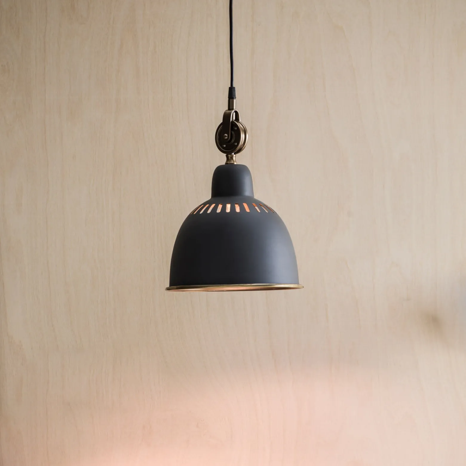 PR Home Cleveland Hängelampe 23 cm grau/messing