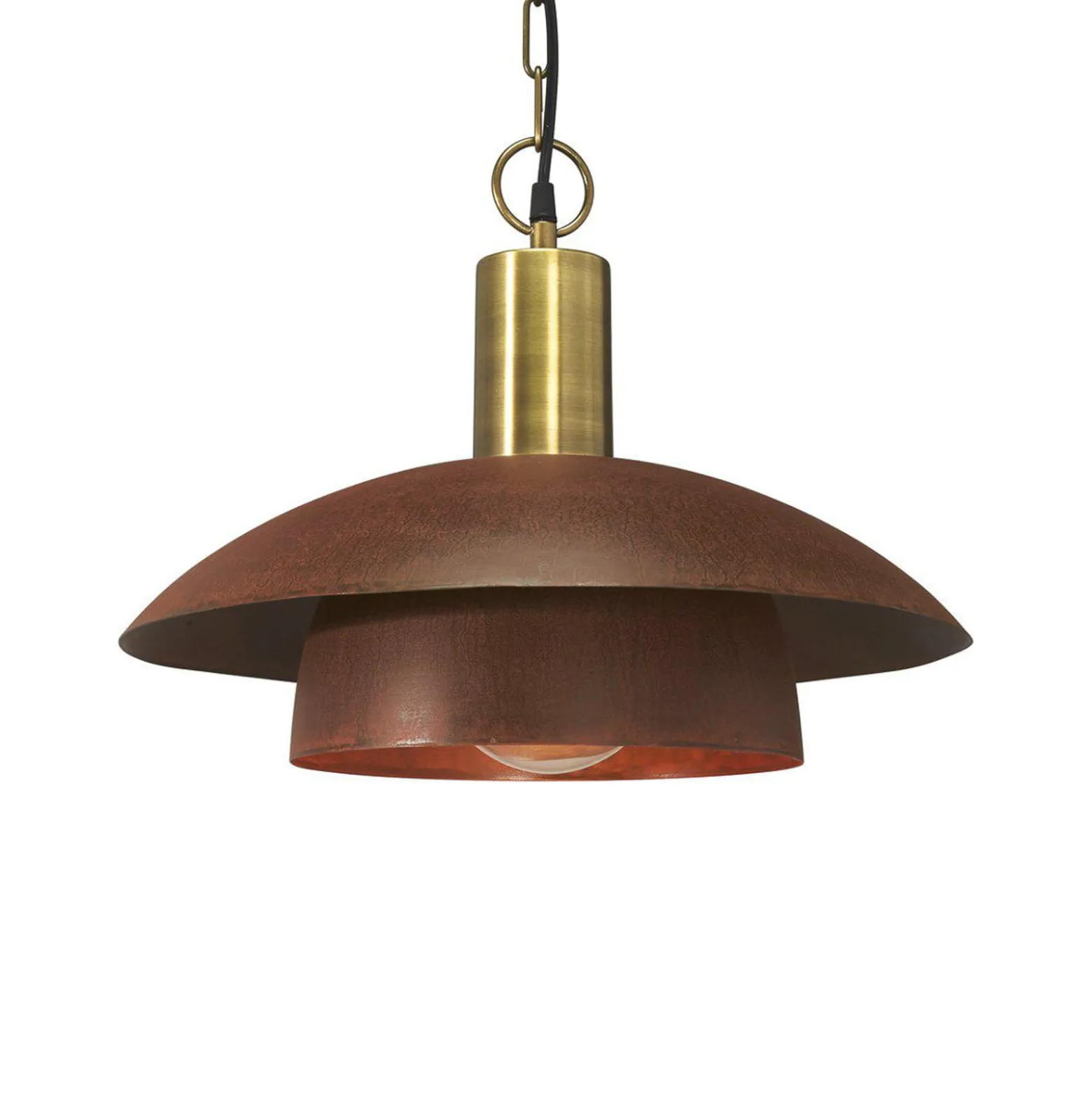 PR Home Hängeleuchte Bolton, Ø 45 cm, rostfarben, Metall