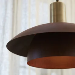 PR Home Hängeleuchte Bolton, Ø 45 cm, rostfarben, Metall