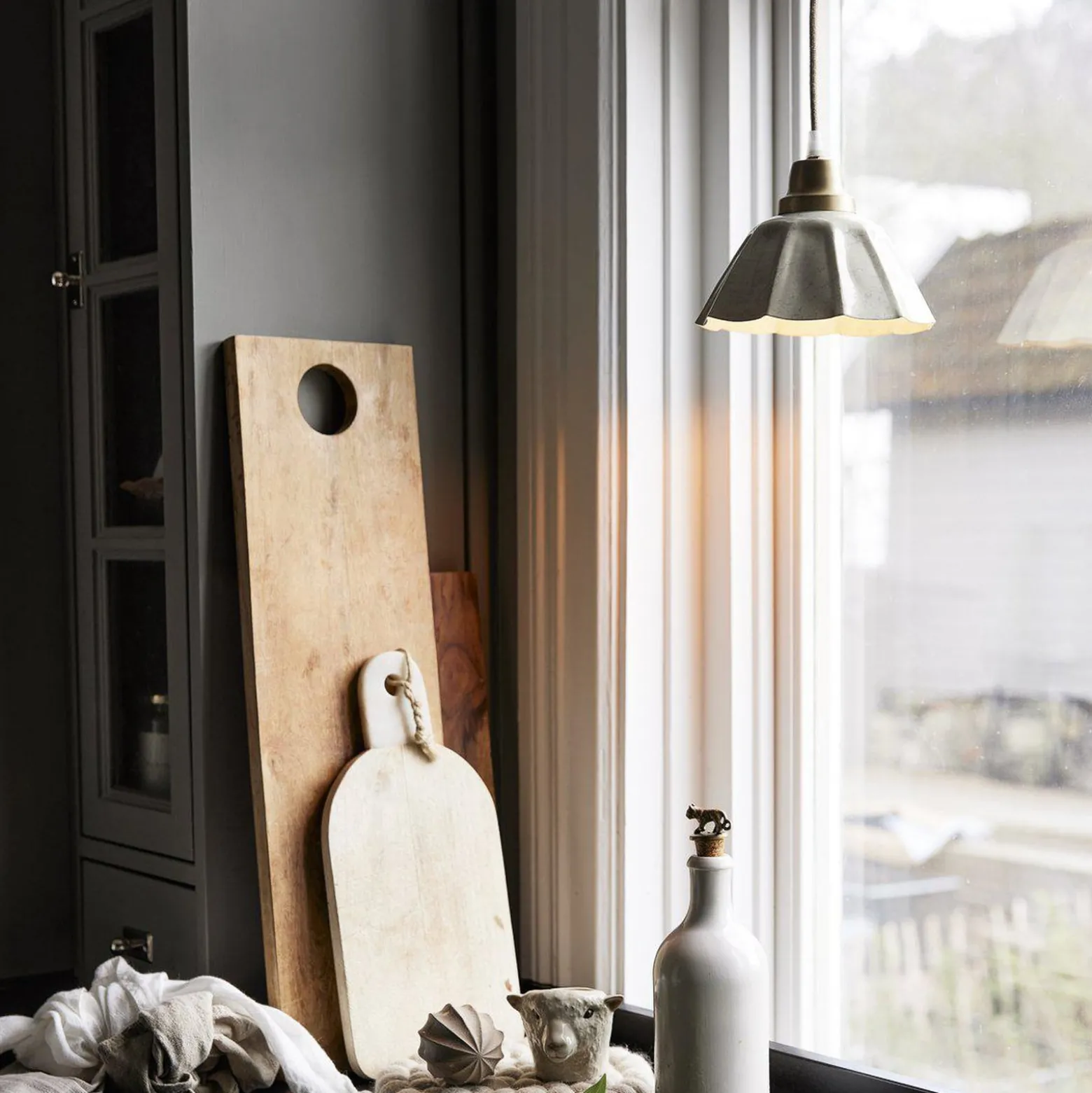 PR Home Hängeleuchte Ester, offwhite, Ø 17 cm, Stecker