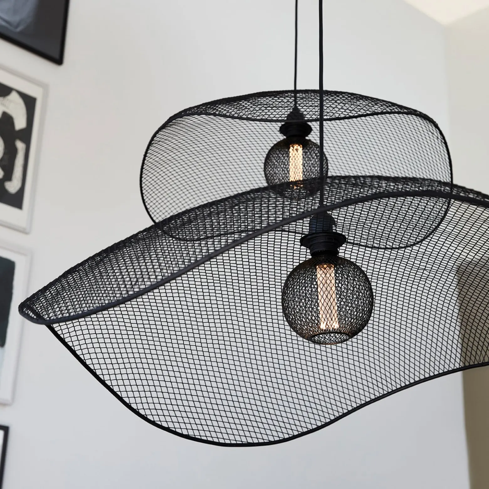 PR Home Hängeleuchte Vivi, Ø 61 cm, schwarz, Metall