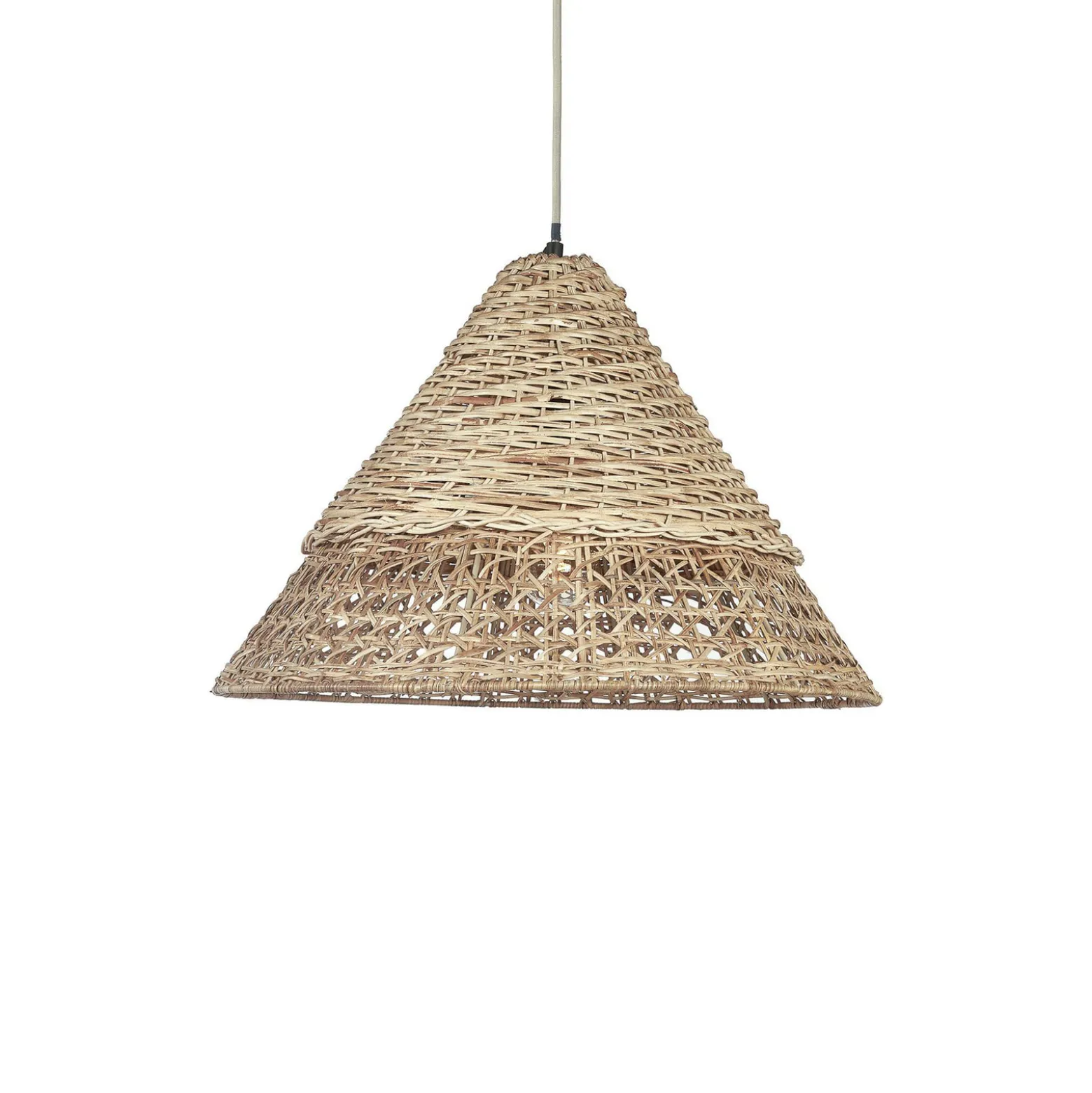 PR Home Pune Pendellampe mit Rattanschirm