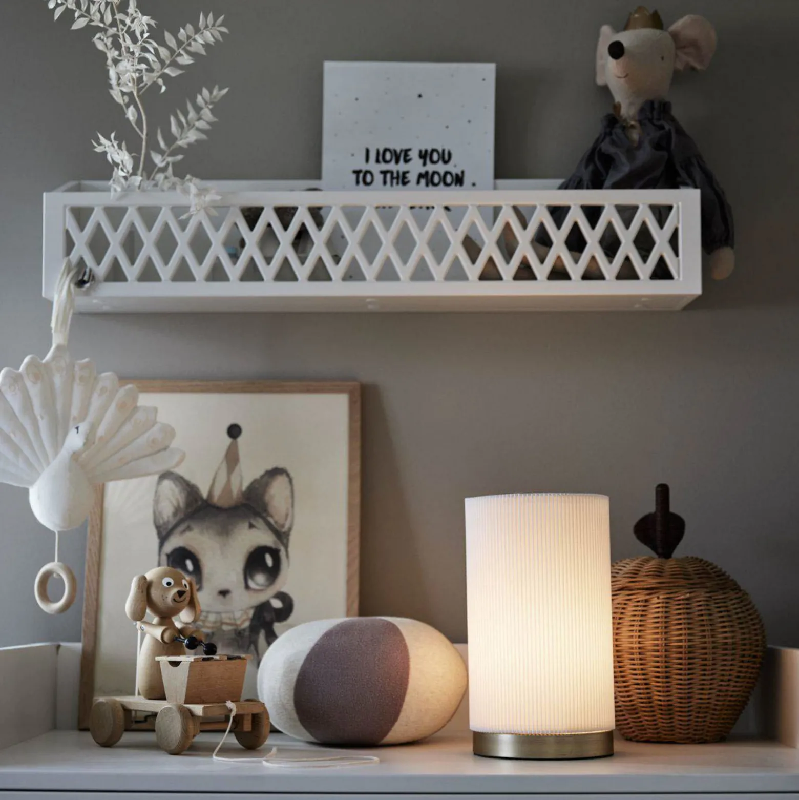 PR Home Tischleuchte Dora, weiß, Höhe 25 cm