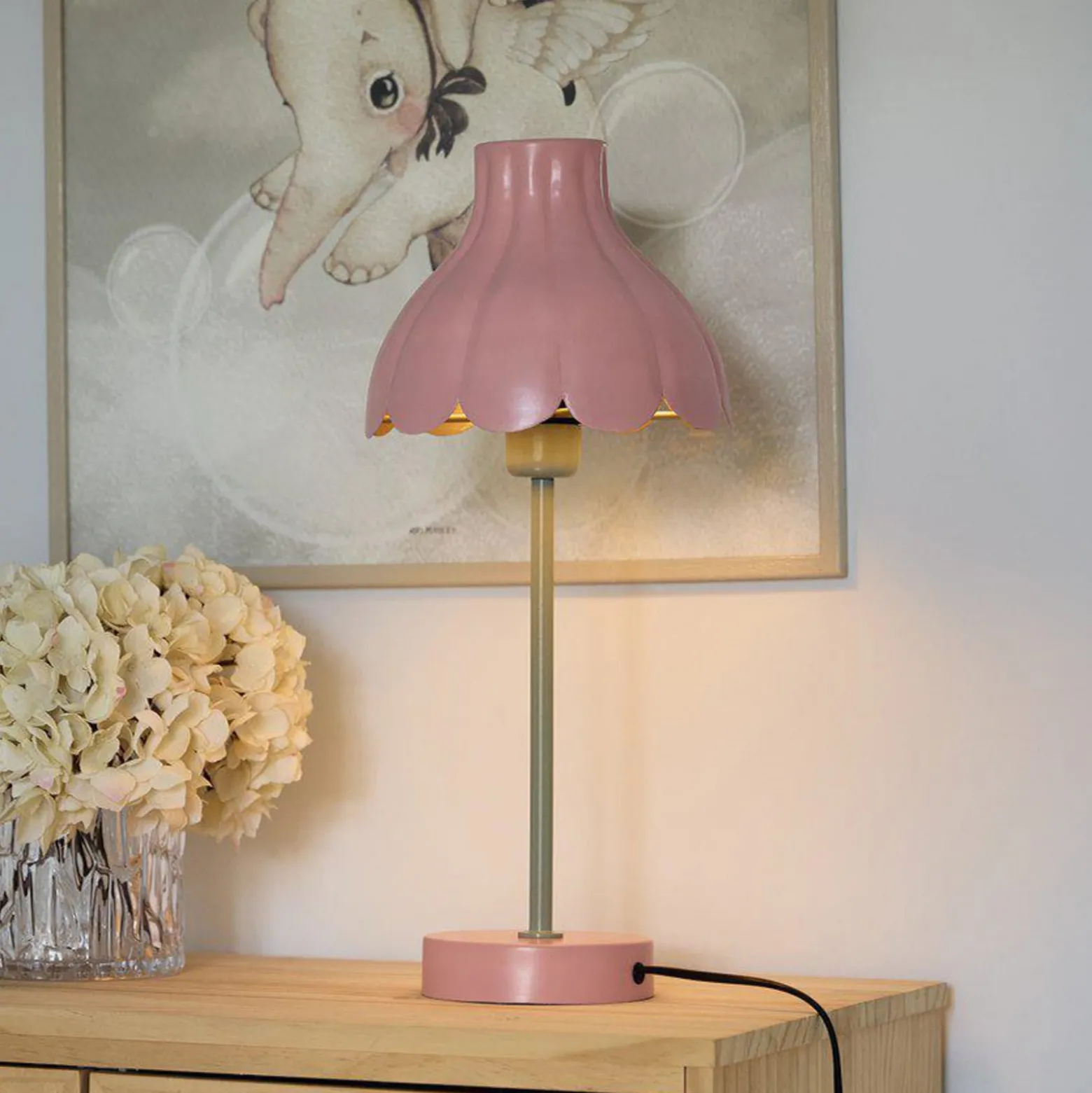 PR Home Tischleuchte Wera, rosa/grün, Höhe 47 cm, Metall