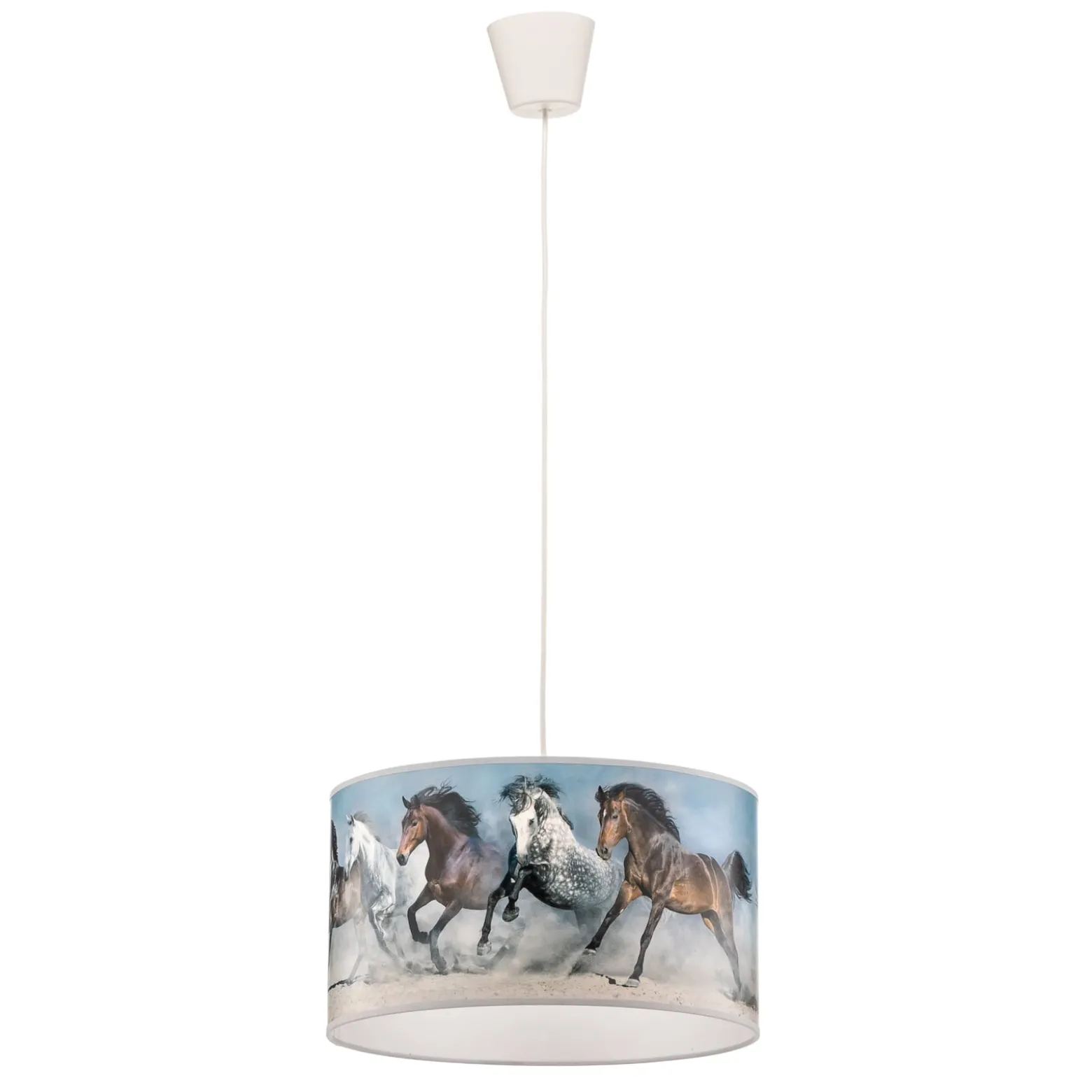Print-Hängeleuchte Horses