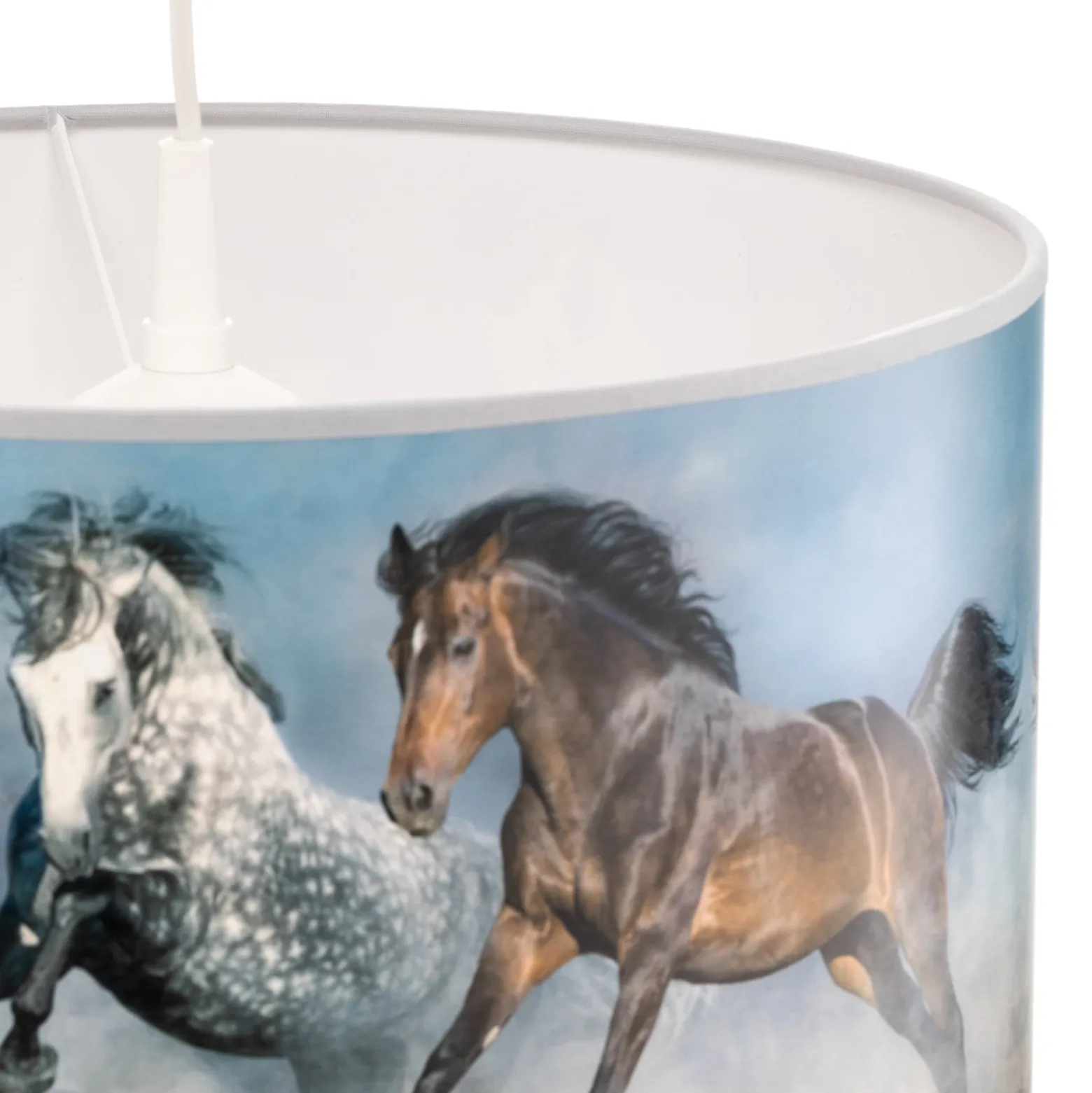Print-Hängeleuchte Horses
