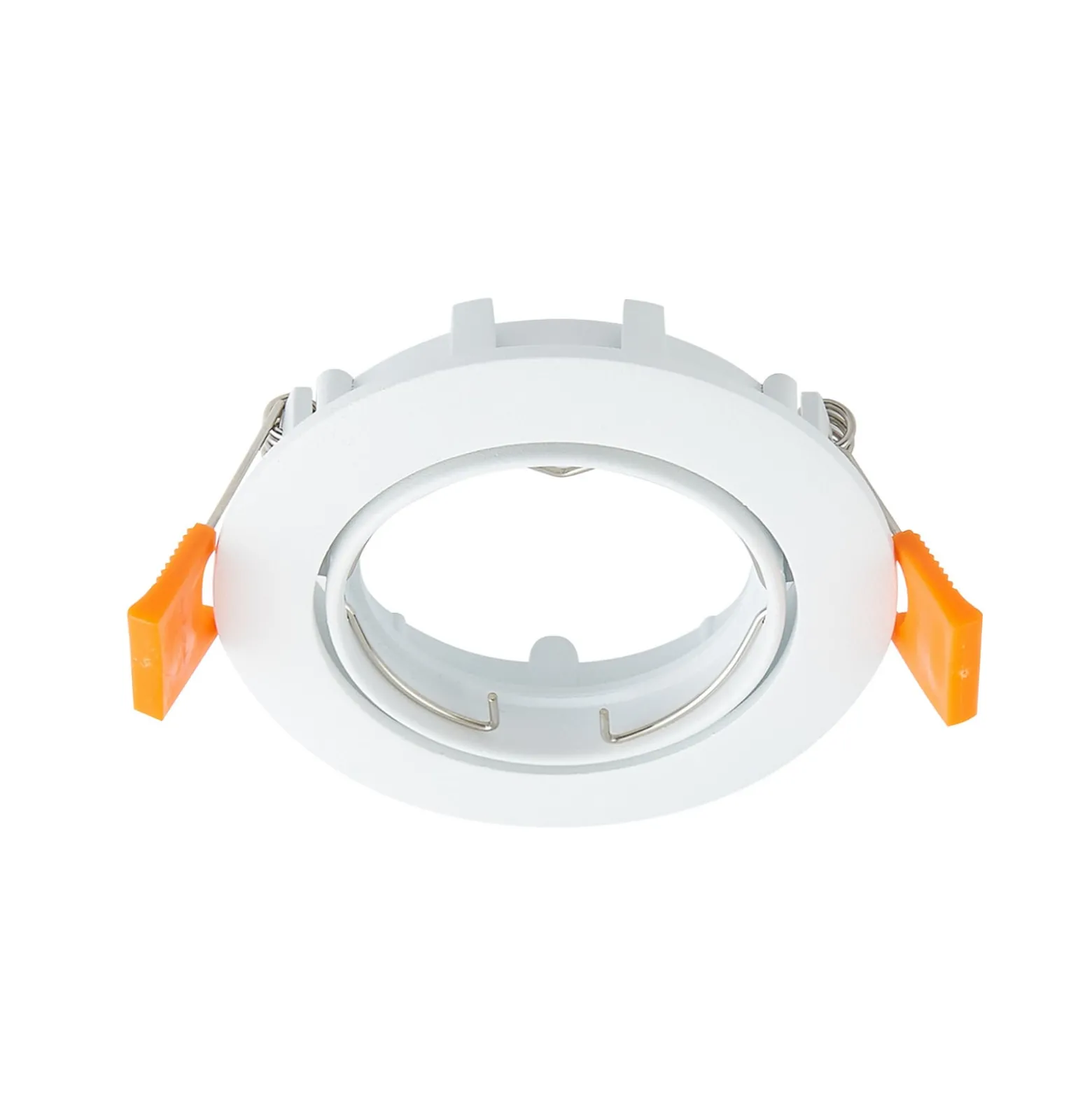Prios Deckeneinbauleuchte Fibur, weiß, Zink, Ø 8,2 cm, 3er
