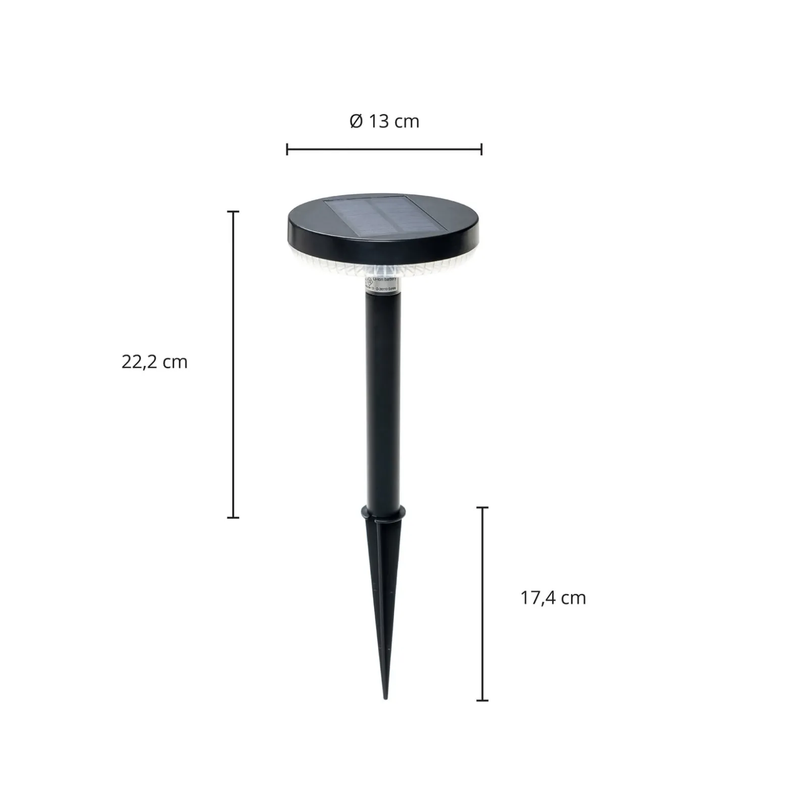Prios Glenios LED-Solarlampe mit Erdspieß