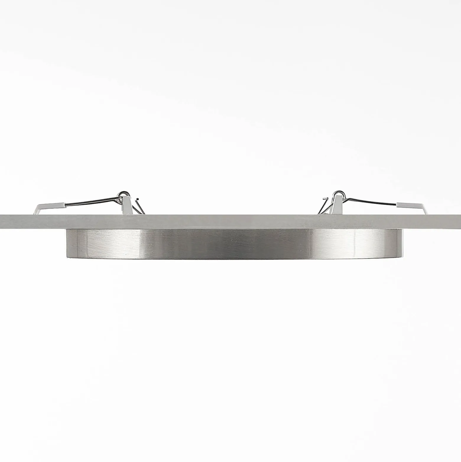 Prios LED-Deckenlampe Aureka, Ø 23 cm, silber, Metall