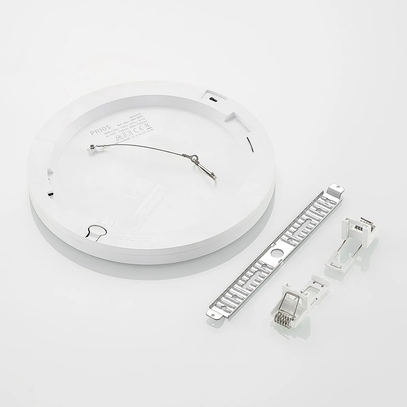 Prios LED-Deckenlampe Aureka, 3er-Set, Sensor, Ø 23 cm, weiß