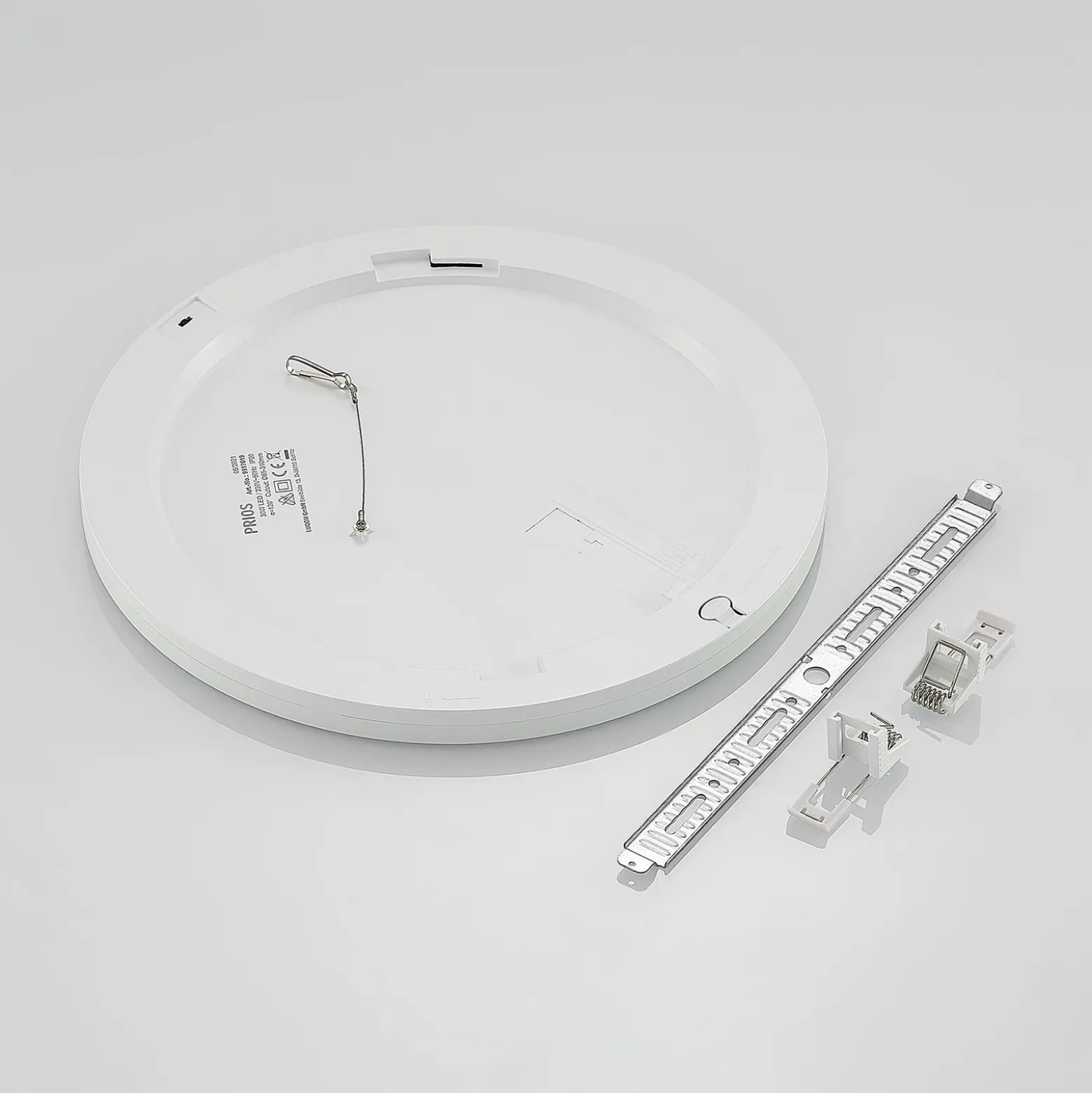 Prios LED-Deckenlampe Aureka, 2er-Set, Sensor, Ø 33 cm, weiß