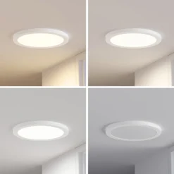 Prios LED-Deckenlampe Aureka, 2er-Set, Sensor, Ø 33 cm, weiß