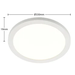 Prios LED-Deckenlampe Aureka, 2er-Set, Sensor, Ø 33 cm, weiß