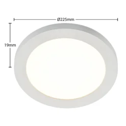 Prios LED-Deckenlampe Aureka, 2er-Set, Sensor, Ø 23 cm, weiß