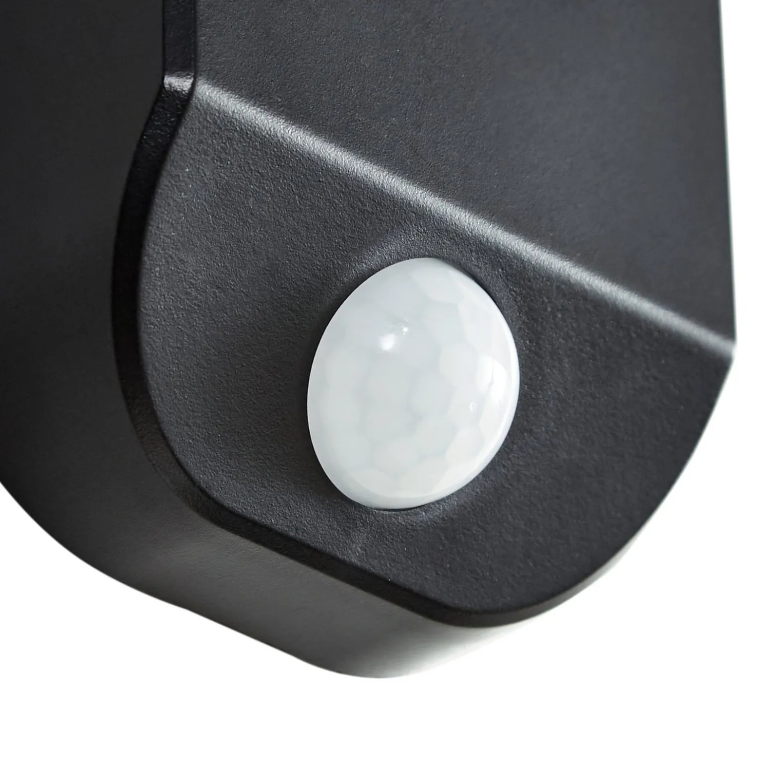 Prios LED-Solar-Wandleuchte Tarlson, rund, anthrazit, Sensor