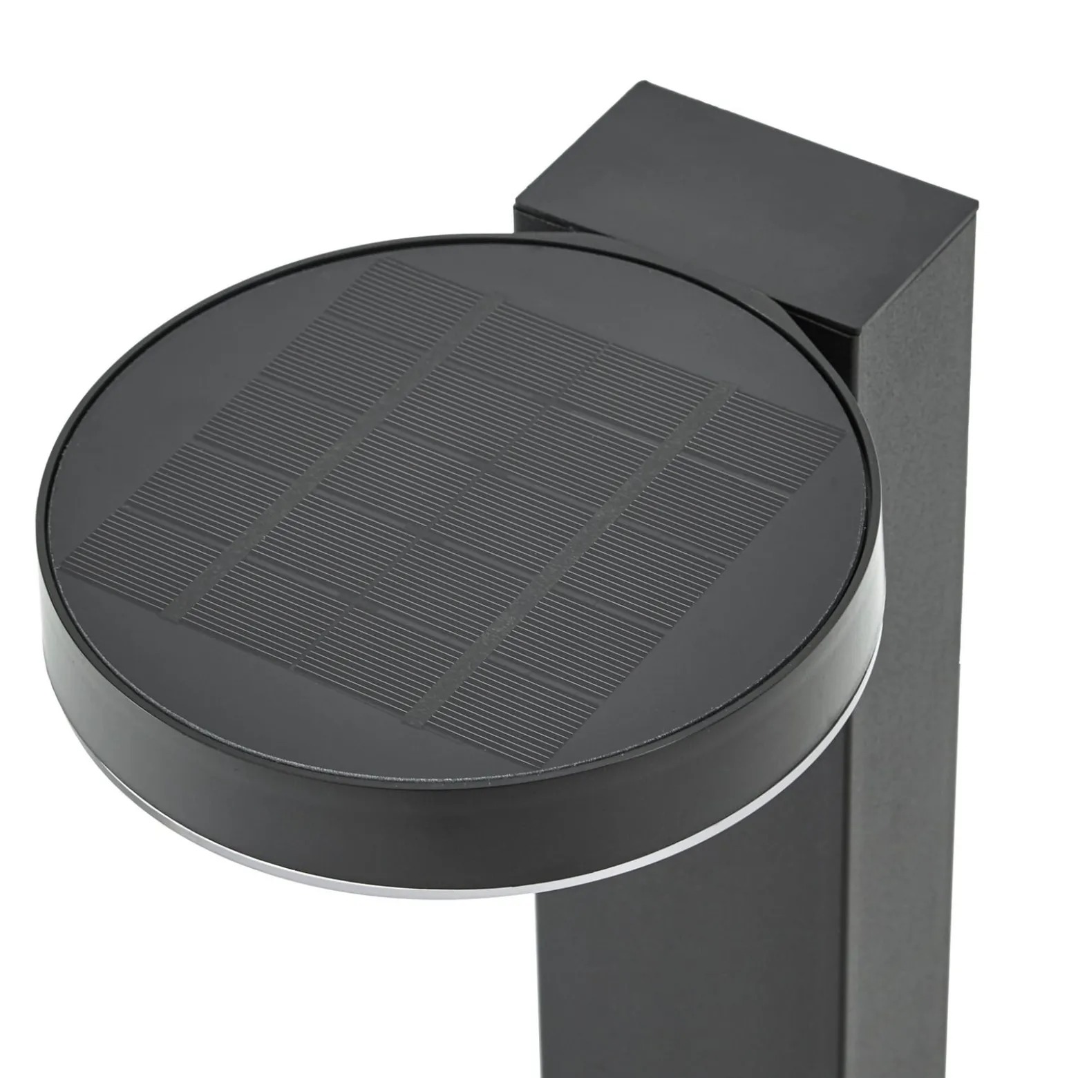 Prios LED-Solar-Wegeleuchte Tarlson, rund, anthrazit, Sensor