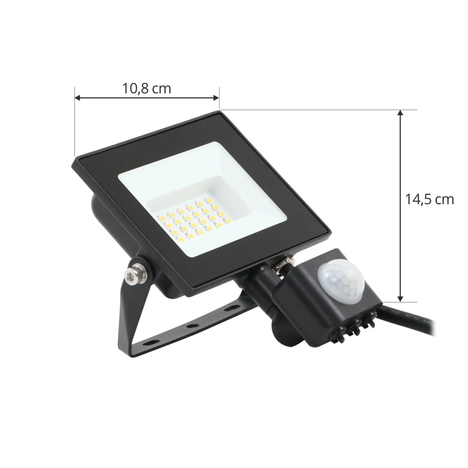 Prios Maikel LED-Außenstrahler, 20W, 1620lm, Metall, Sensor