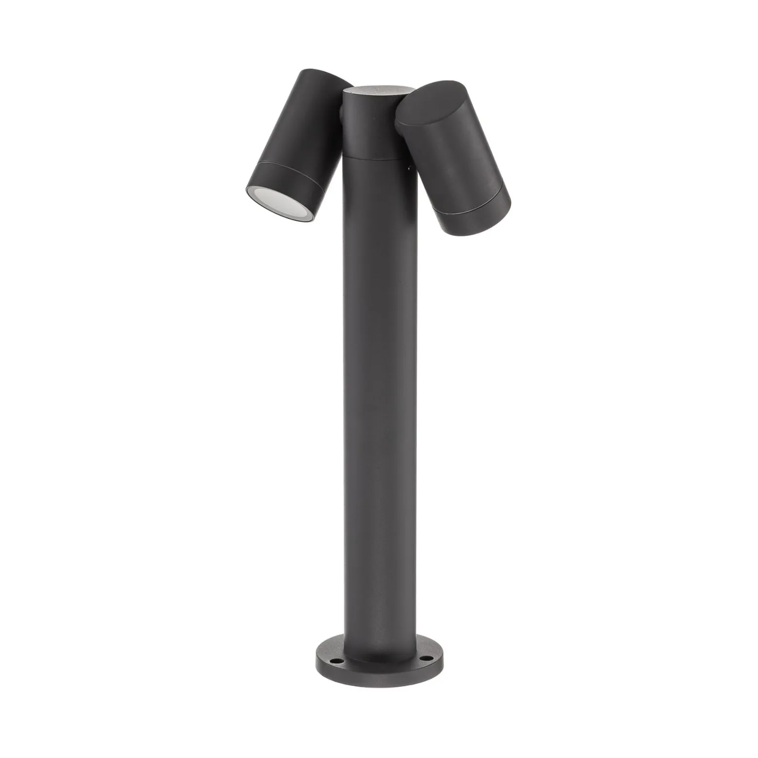 Prios Sockelleuchte Tulimar, 45 cm, anthrazit, 2-flg., Alu