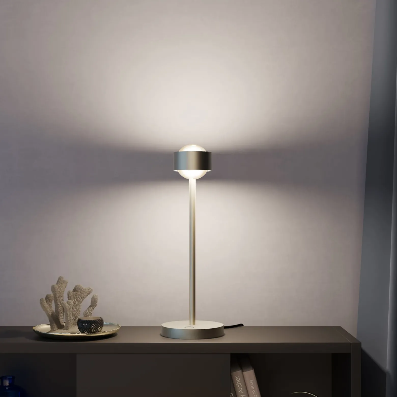 Puk! 80 Eye Table LED, Linsen matt, nickel matt