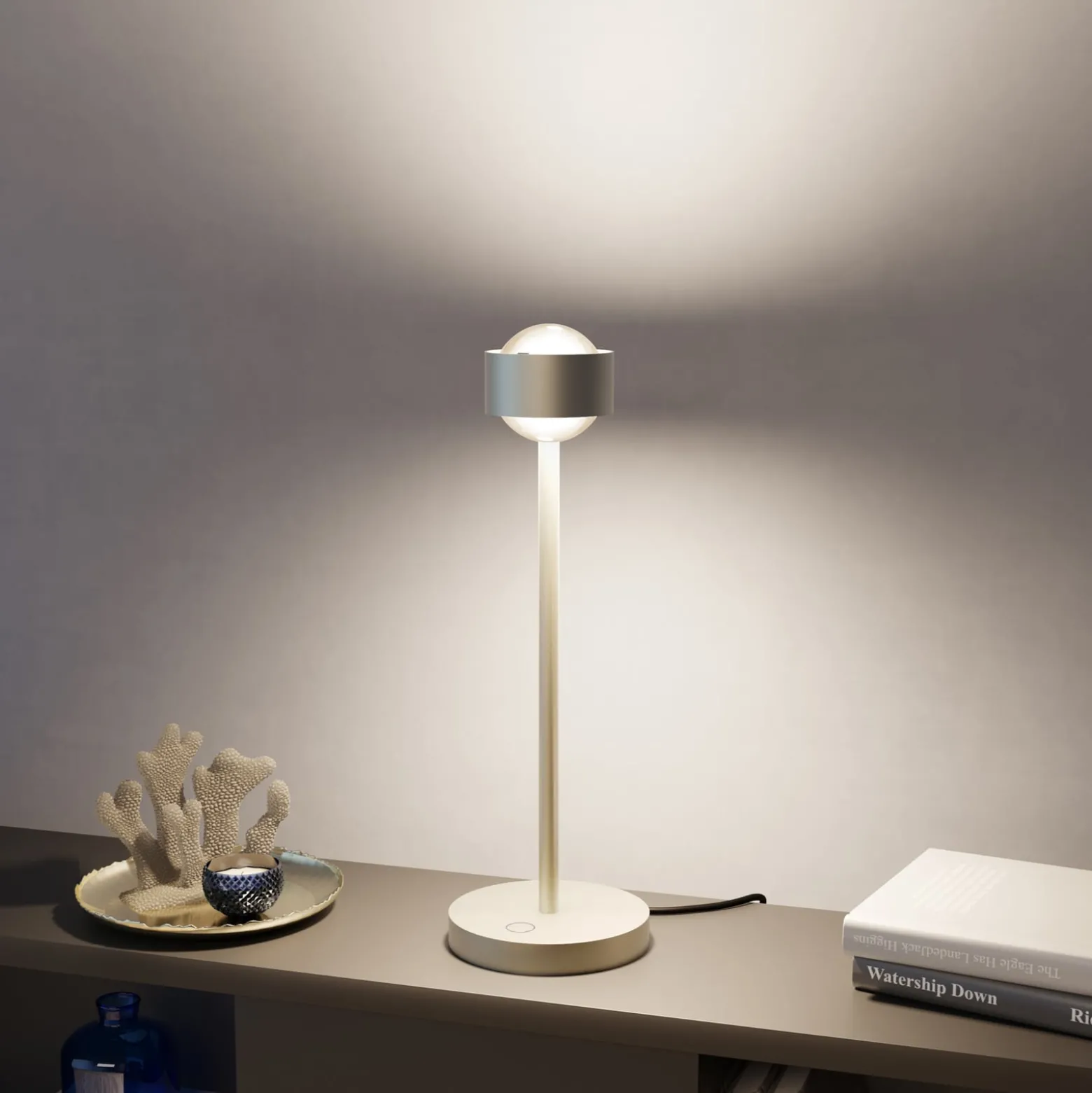 Puk! 80 Eye Table LED, Linsen matt, nickel matt