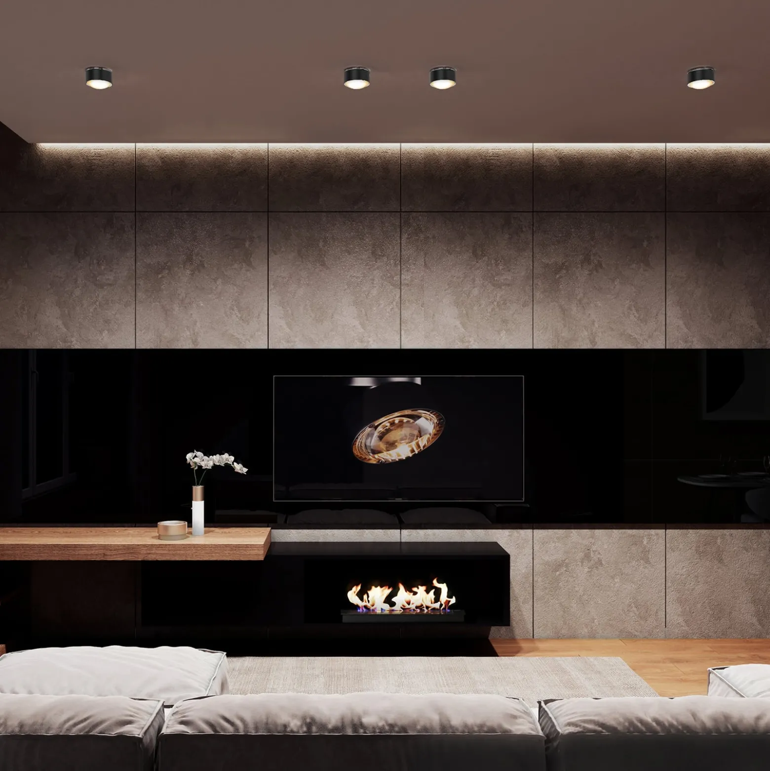 Puk Maxx One 2 LED-Spot, Linse klar, schwarz matt