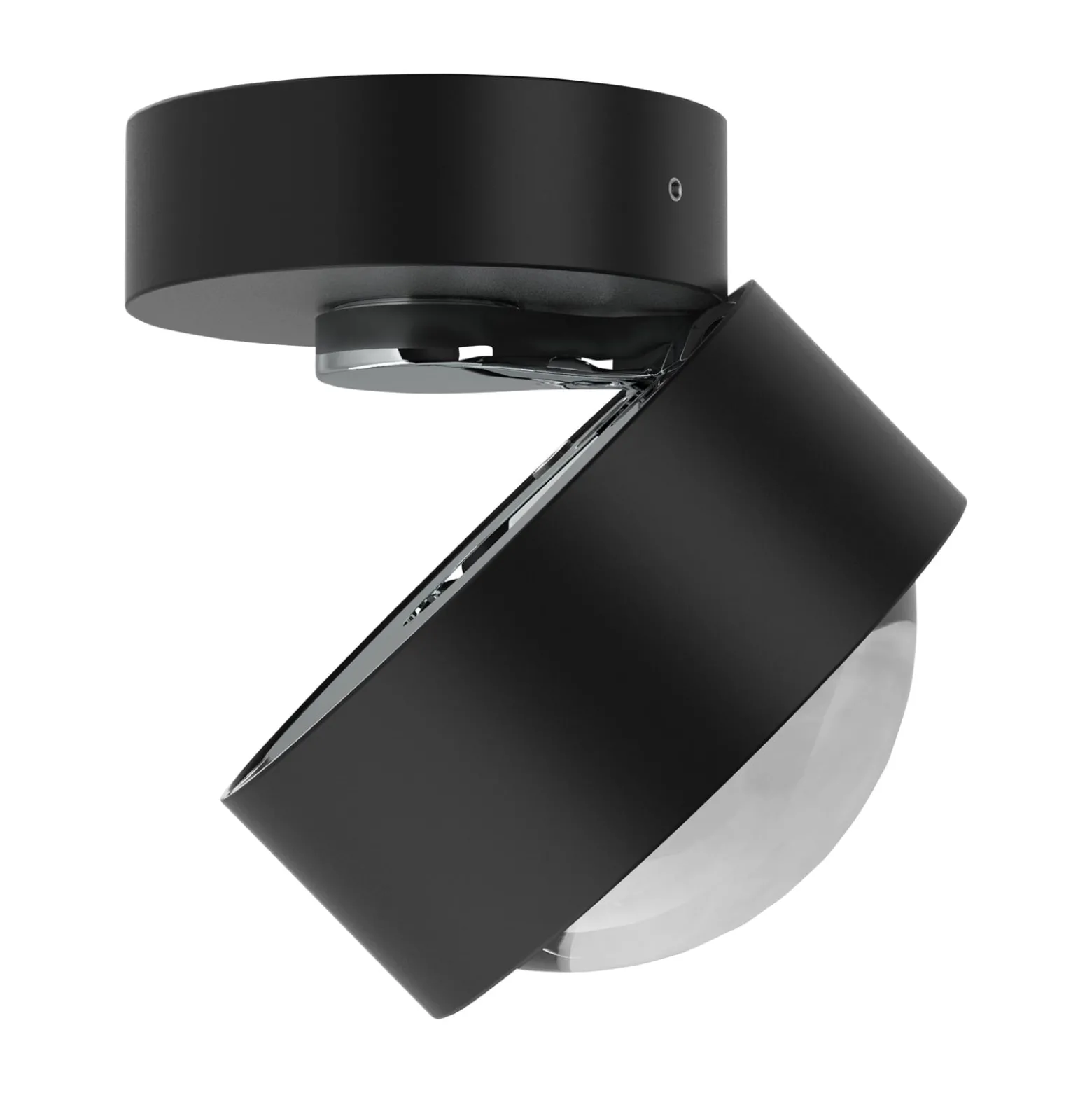 Puk Mini Move LED, Linse klar, schwarz matt/chrom
