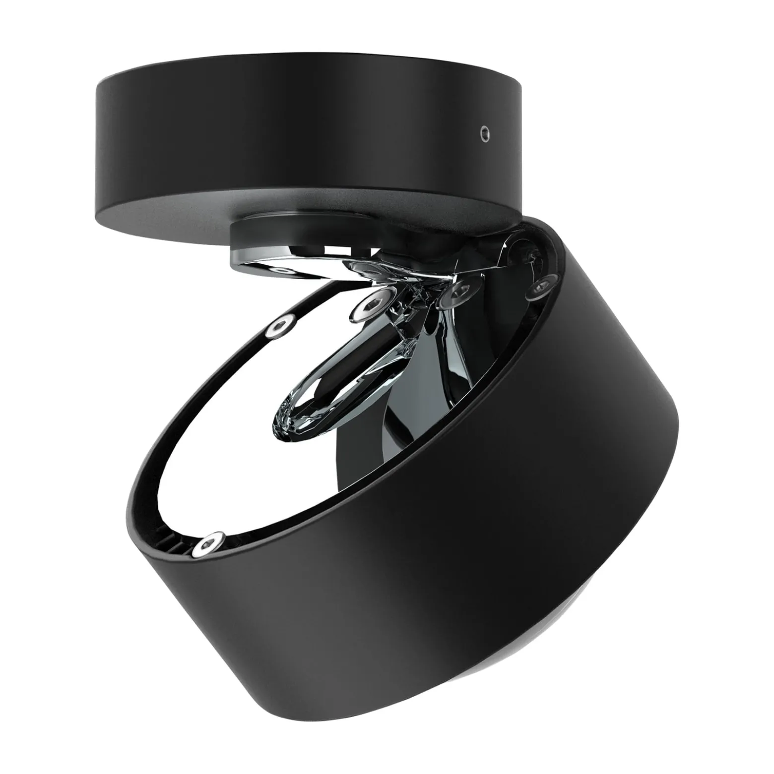 Puk Mini Move LED, Linse klar, schwarz matt/chrom