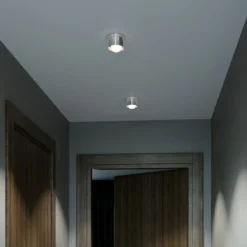 Puk! 80 One LED-Deckenspot Linse matt, chrom